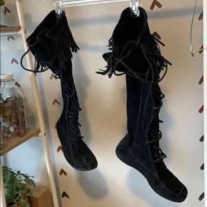 Black Aldo Moccasin Boots, size 37